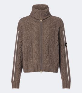 Bogner Bogner Lotta cable-knit wool-blend zip-up sweater