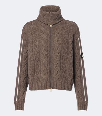 Bogner Bogner Lotta cable-knit wool-blend zip-up sweater