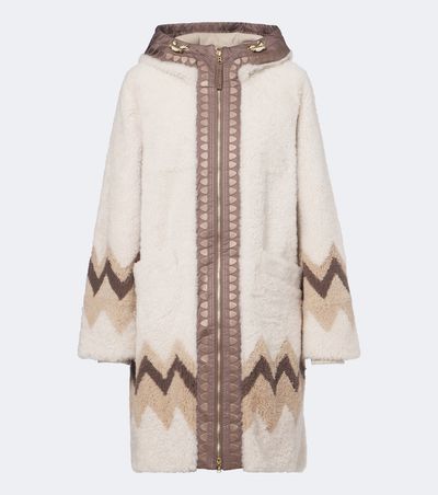 Bogner Bogner Niva reversible hooded shearling coat