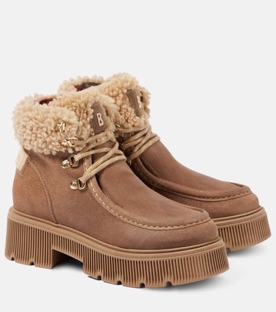 Bogner Bogner Turin suede and shearling lace-up boots