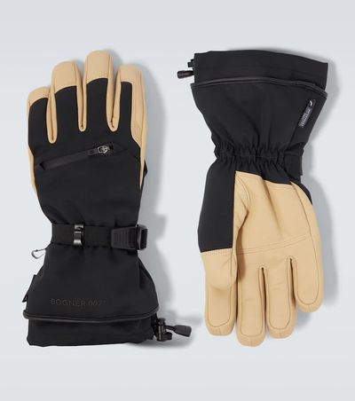 Bogner Bogner x 007 Adriano leather-trimmed ski gloves
