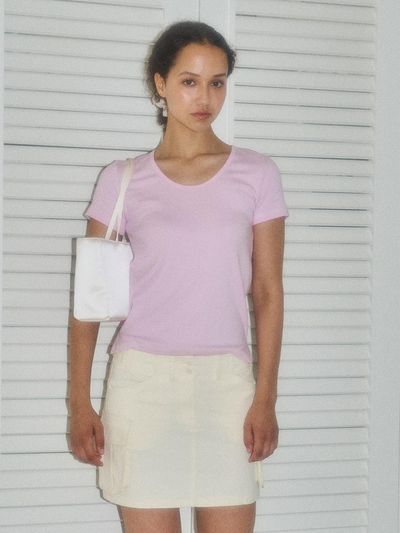 BOL pocket mini skirt_white