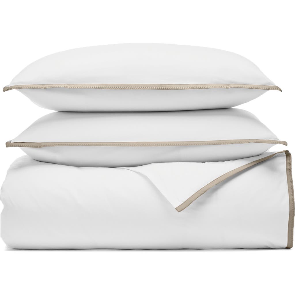 Boll & Branch Boll & Branch Framed Percale Duvet Cover & Shams Set