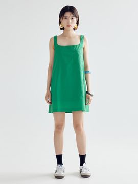 bomnal boutique SQUARE MINI DRESS - GREEN