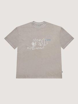 BONATS PALETTE Flower Pigment T-shirt [Beige]