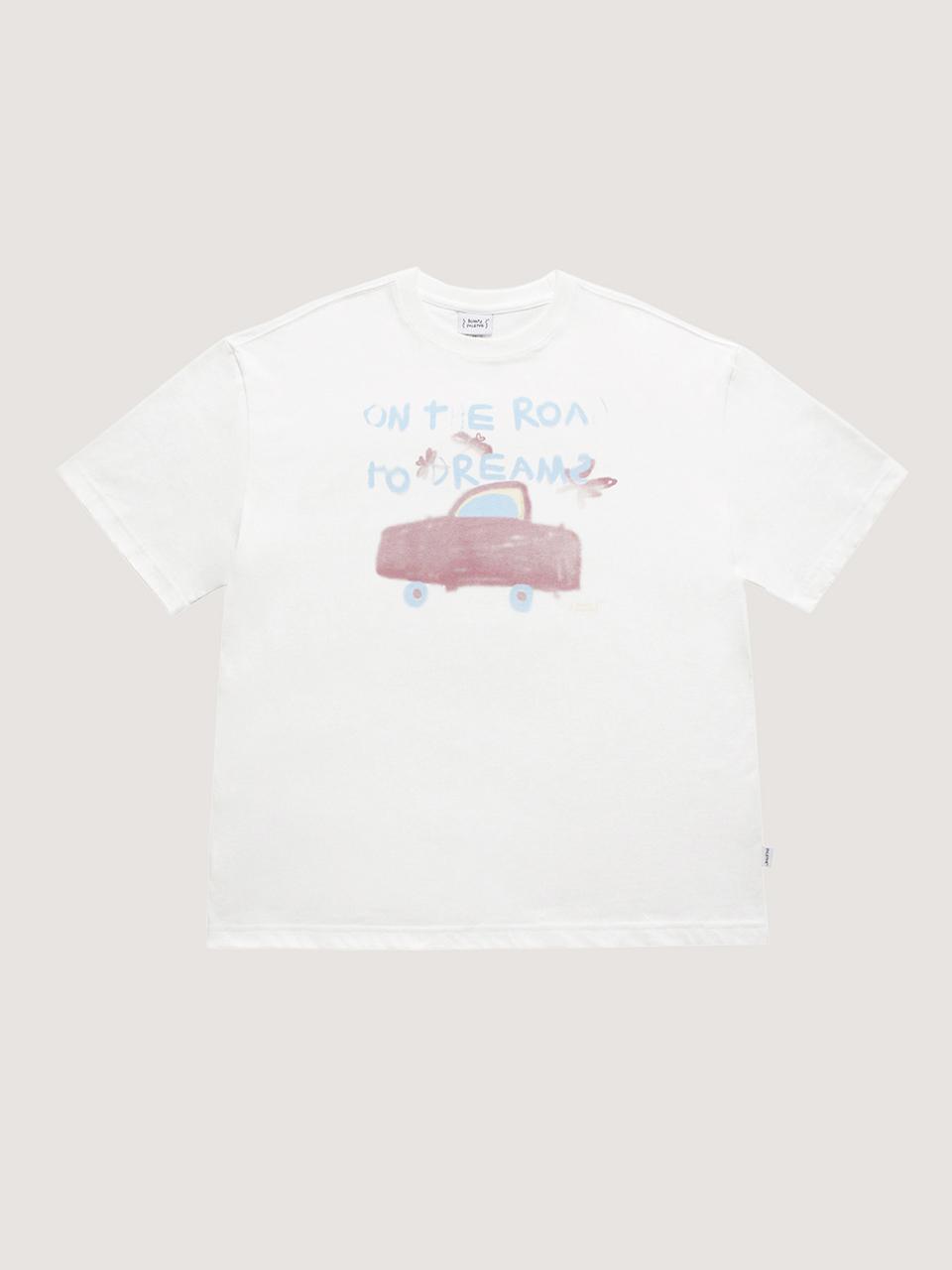 BONATS PALETTE Front Car Print T-shirt [WHITE]