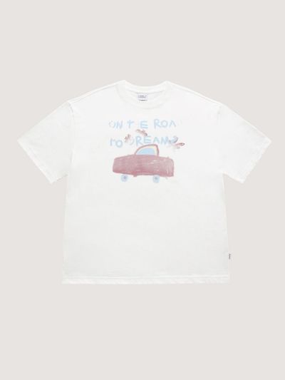 BONATS PALETTE Front Car Print T-shirt [WHITE]
