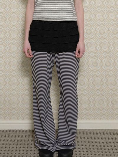 BONATS PALETTE Layered Midi Wrap Skirt [Black]