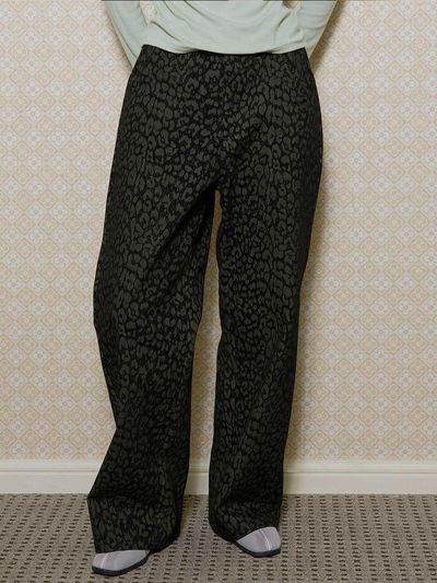BONATS PALETTE Leopard Wide Pants [BLACK]