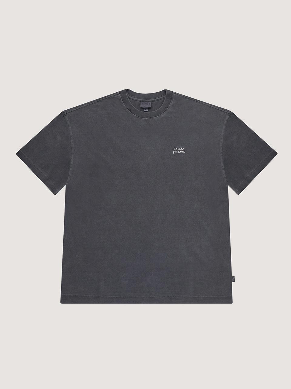BONATS PALETTE Pigment Signature Logo T-shirt [CHARCOAL]