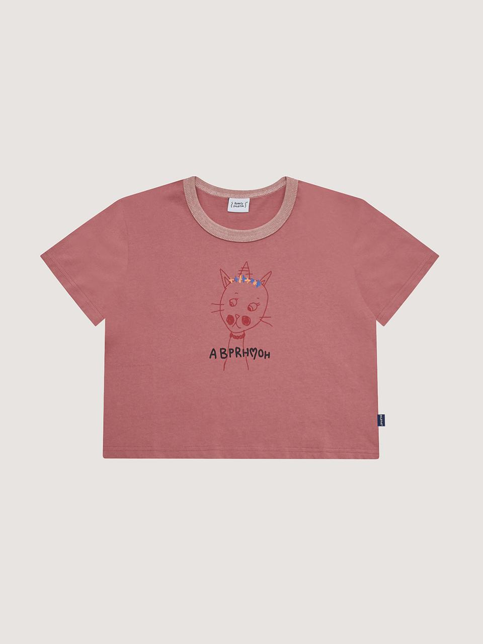 BONATS PALETTE Princess Cat Crop T-shirt [DEEP PINK]