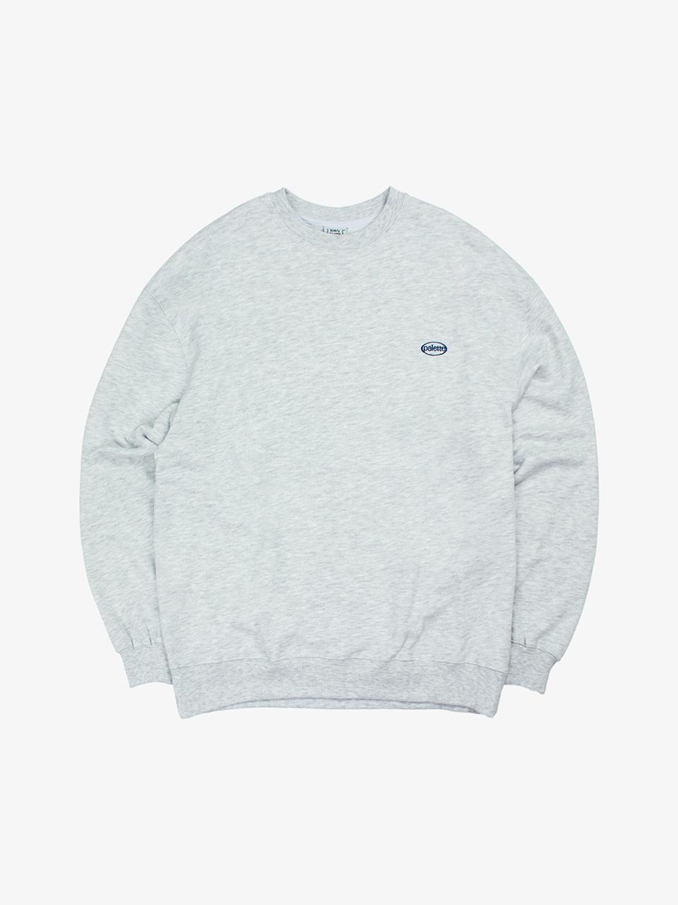 BONATS PALETTE Small Logo Overfit Sweatshirt [WHITE MELANGE]