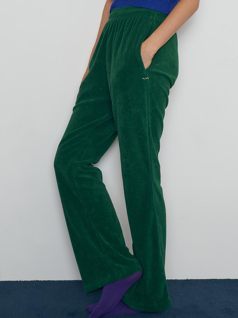 BONATS PALETTE Soft Terry Bootcut Pants [DEEP GREEN]