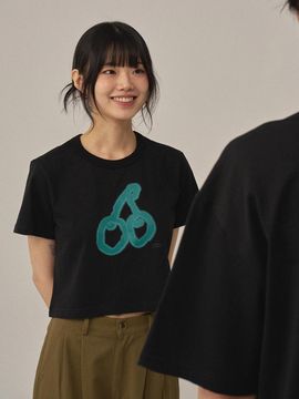 BONATS PALETTE Twinkle Cropped T-shirt [Black]