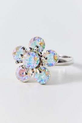 BONBONWHIMS BONBONWHIMS Flower Gumball Ring in Silver, Women's at Urban Outfitters