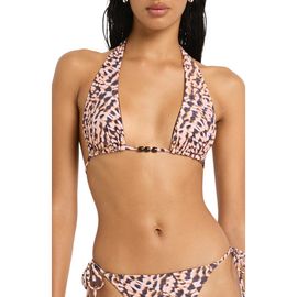 bond-eye bond-eye Beaded Cher Triangle Bikini Top