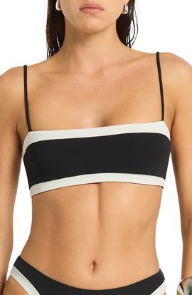 bond-eye bond-eye Fosca Reversible Crop Swim Top