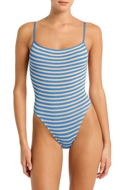 bond-eye bond-eye Low Palace Textured Stripe One-Piece Swimsuit