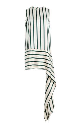 BONDI BORN BONDI BORN Cannes SashHem Striped Silk Mini Dress