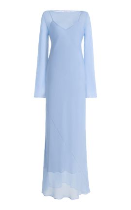 bondi born blue dress Capri Silk Caftan Dress - Sky main image 1