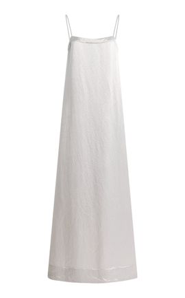 knee length dresses for ladies Bondi Born Dephi Organic Linen Flared Maxi Dress main image 1