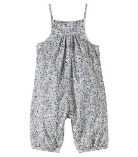 Bonpoint Bonpoint Baby Lisou floral cotton dungaree