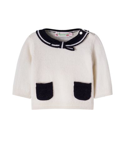 Bonpoint Bonpoint Baby Marlina bow-detail wool sweater