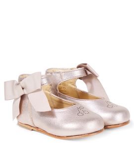 Bonpoint Bonpoint Baby metallic leather ballet flats