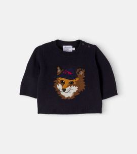 Bonpoint Bonpoint Baby x Maison Kitsuné jacquard wool sweater