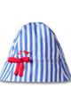 Bonpoint Bonpoint Bow-detail striped cotton hat - 1