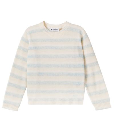 Bonpoint Bonpoint Branco striped cashmere sweater