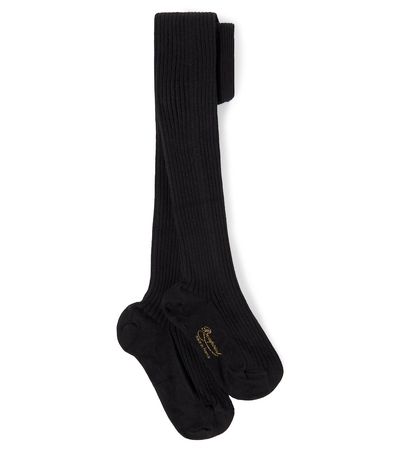 Bonpoint Bonpoint Collant ribbed-knit cotton-blend socks