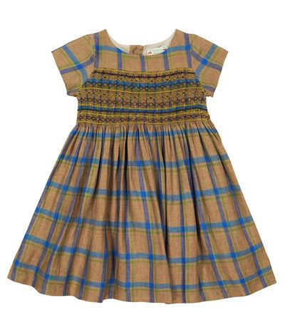 Bonpoint Bonpoint Duchesse checked linen dress