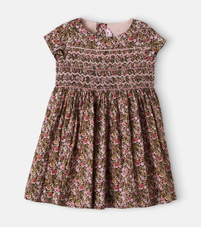 Bonpoint Bonpoint Duchesse shirred floral cotton dress