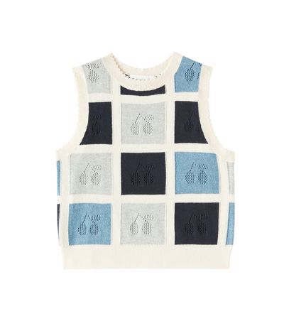 Bonpoint Bonpoint Elda cotton and cashmere sweater vest