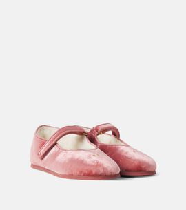 Bonpoint Bonpoint Ellaro velvet Mary Jane flats