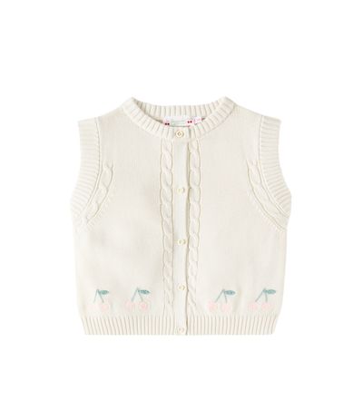 Bonpoint Bonpoint Erini embroidered cotton vest