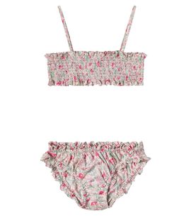 Bonpoint Bonpoint Finlay floral shirred cotton bikini