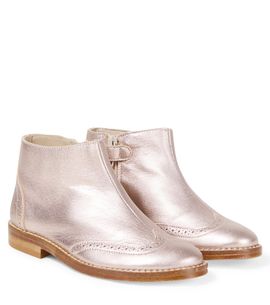 Bonpoint Bonpoint Jannete metallic leather ankle boots