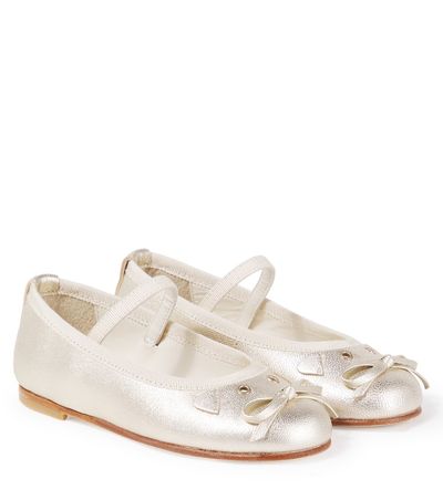 Bonpoint Bonpoint Joie metallic leather ballet flats