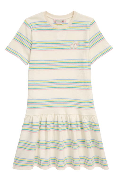 Bonpoint Bonpoint Kids' Amaia Stripe Cherry Patch Organic Cotton Dress