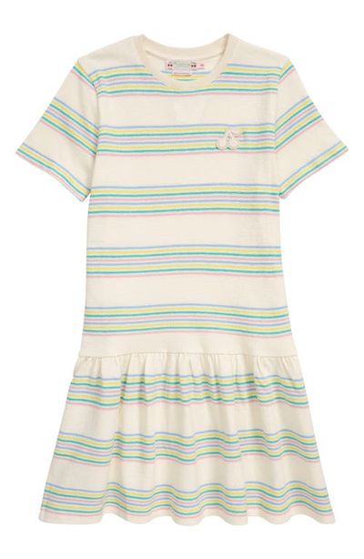 Bonpoint Bonpoint Kids' Amaia Stripe Cherry Patch Organic Cotton Dress
