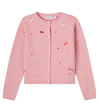 Bonpoint Bonpoint Lilith embroidered cotton cardigan