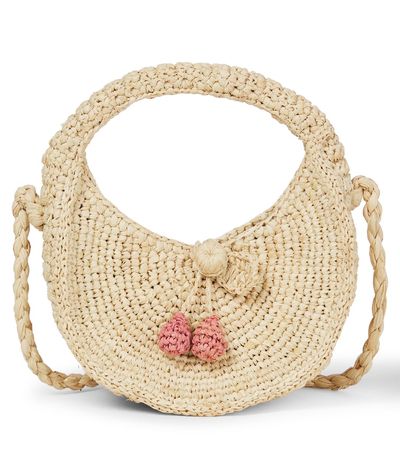 Bonpoint Bonpoint Loulou raffia shoulder bag