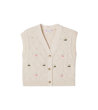 Bonpoint Bonpoint LYS embellished wool and cotton vest