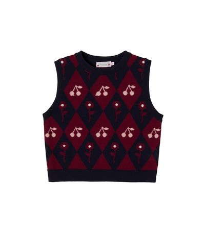 Bonpoint Bonpoint Maelle argyle wool sweater vest