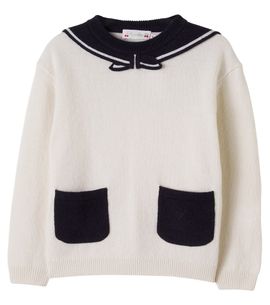 Bonpoint Bonpoint Mahini bow-detail wool sweater