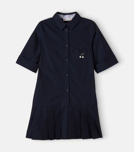 Bonpoint Bonpoint Maribelle pleated cotton shirt dress