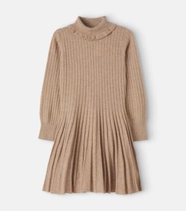 Bonpoint Bonpoint Marthe pleated wool and cashmere-blend dress