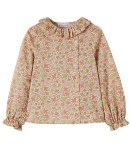 Bonpoint Bonpoint Melusina floral ruffled cotton blouse
